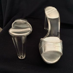 Silver dressey mule